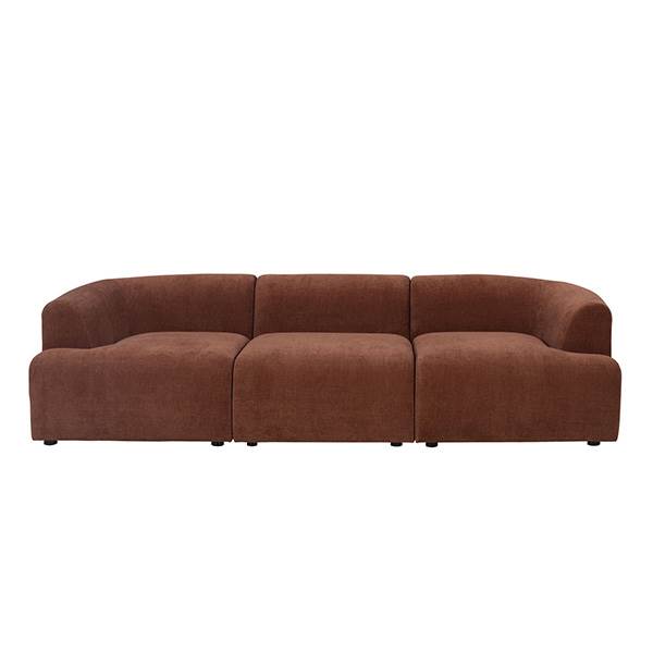 Baloo Modulsofa i Rustrød Stof - Nordisk Design