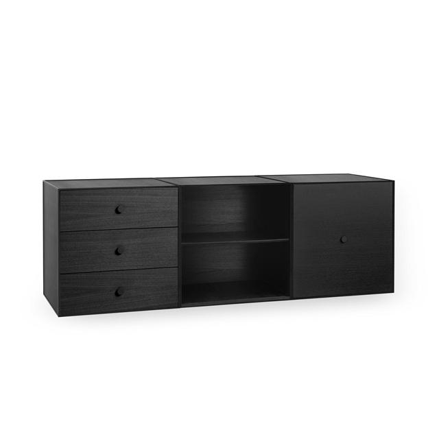 Audo Frame Trio Reol i Sort Asketræ - Stilfuldt Design