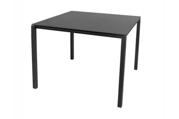 Cane-line Pure Havebord 100x100 - Lavagrå med Sort Bordplade