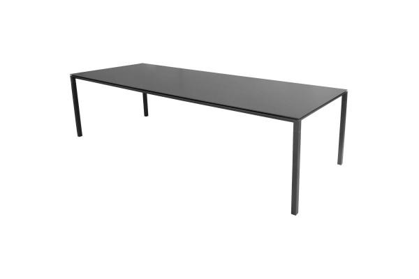 Cane-line Pure Havebord 100x280 - Lavagrå med Sort Bordplade