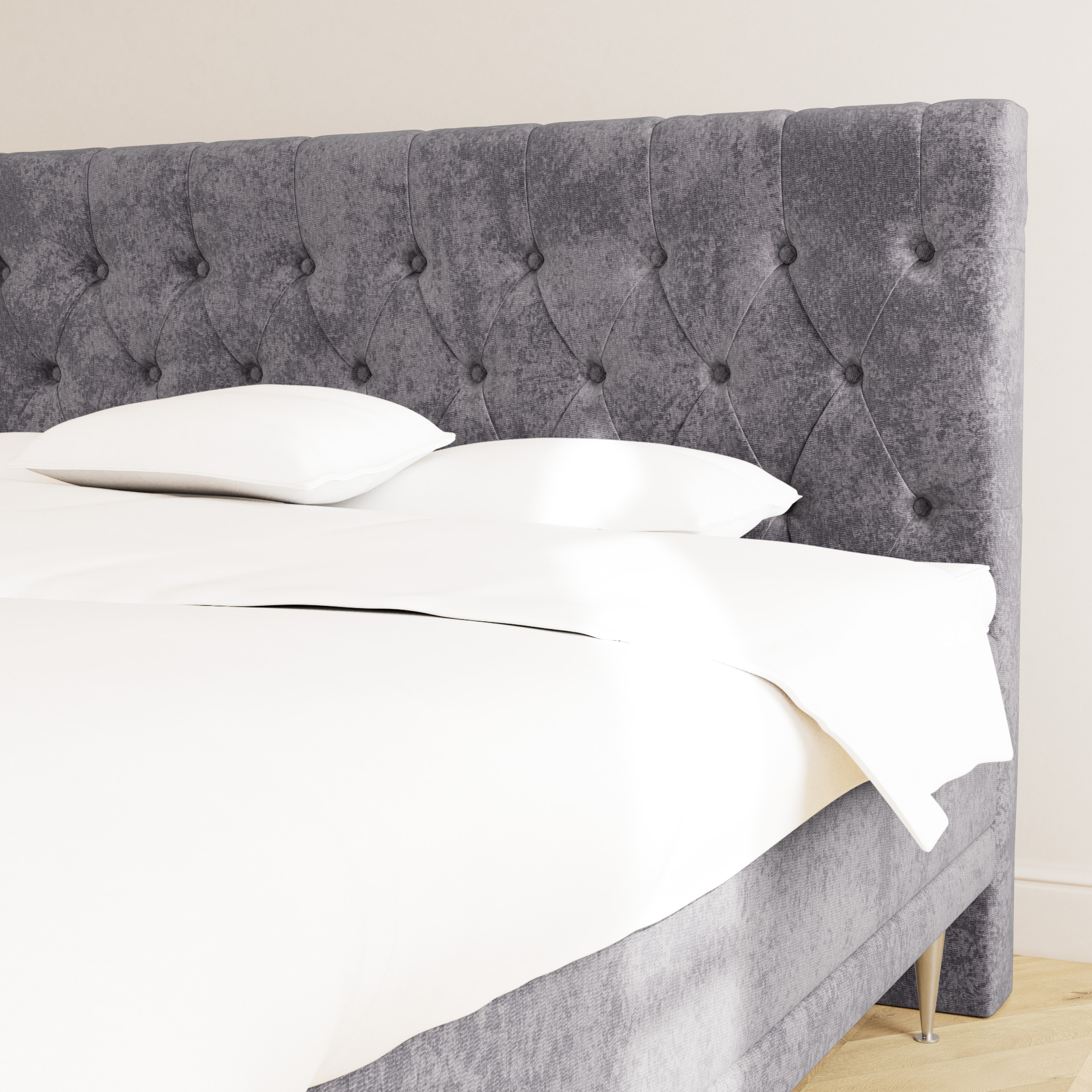 Eksklusiv Chesterfield Gavl i Antracit 210x120 cm