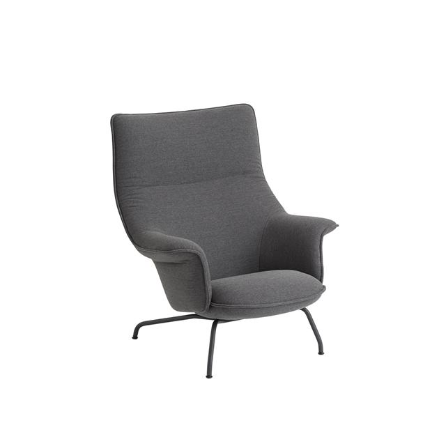 Muuto Doze Lænestol - Polstret Ocean Anthracite Sort