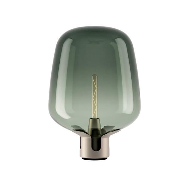 Lodes Flar Bordlampe - Stor Champagne og Turkis Design