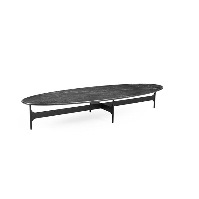 Wendelbo Floema Oval Sofabord i Sort Nero Marmor