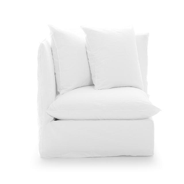 Gervasoni Ghost 07 Modul Sofa Hjørne i Lino Bianco