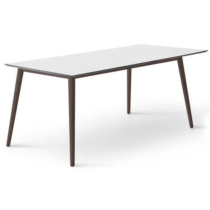 Meza By Hammel Spisebord - Boat - Hvid Laminat - Sort Ask