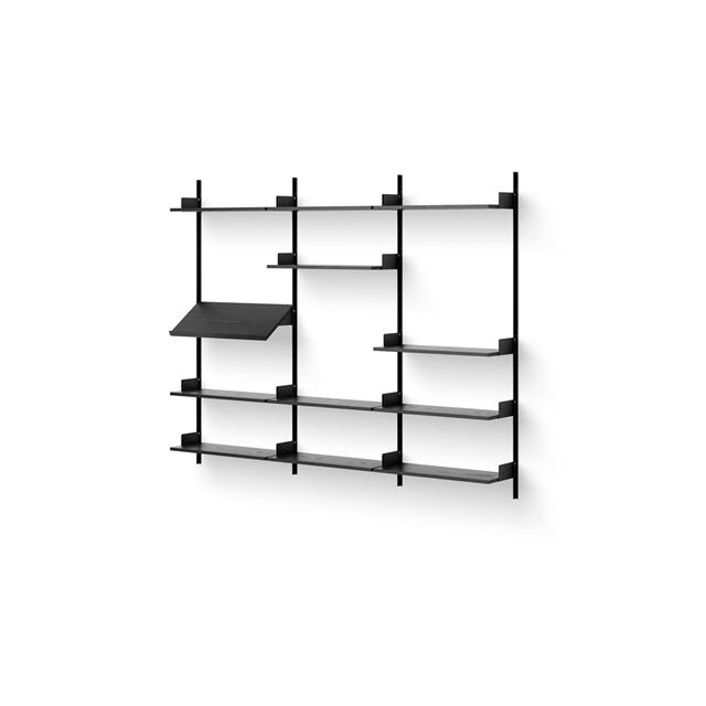 Elegant New Works Display Reol i Sort - Minimalistisk Design
