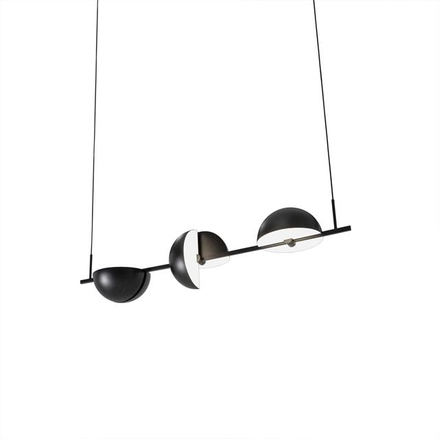 Oblure Trapeze Triplette Pendel - Sort Bordlampe