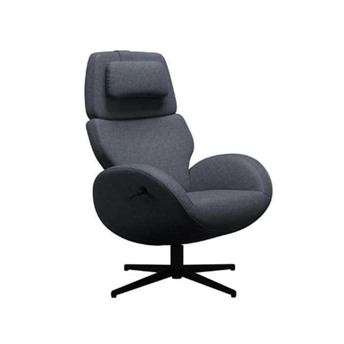 Brunstad Paz Hvilestol med Skammel - Sortlakeret Design