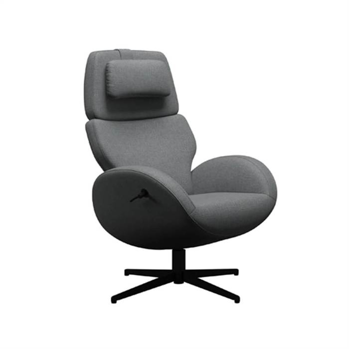 Brunstad Paz Hvilestol med Skammel - Sortlakeret Design