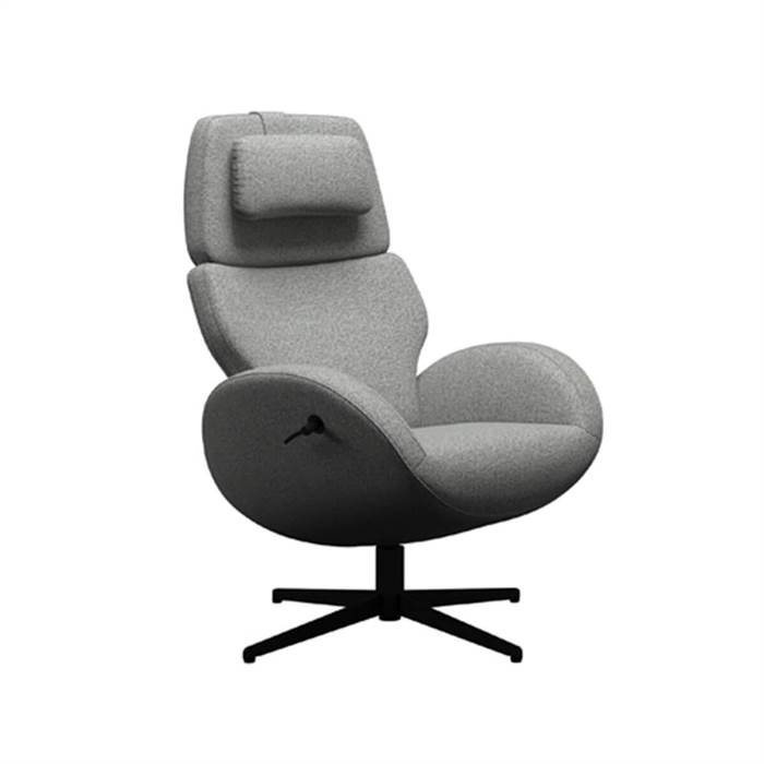 Brunstad Paz Hvilestol med Skammel - Taffie Steel Grey