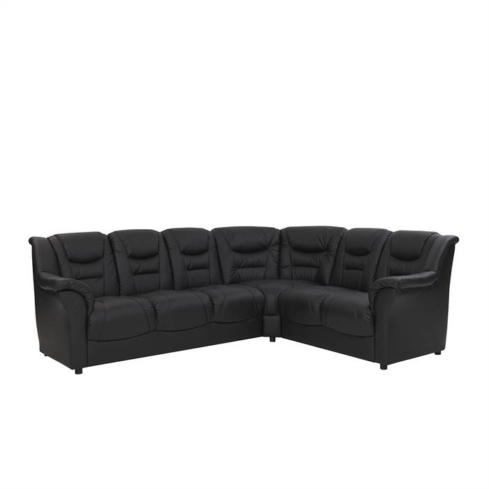 Thor Hjørnesofa i Sort Læder - Komfort og Stil