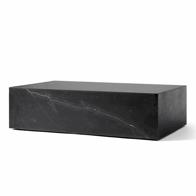 Audo Plinth Sofabord i Lav Marquina Marmor - Unik Design