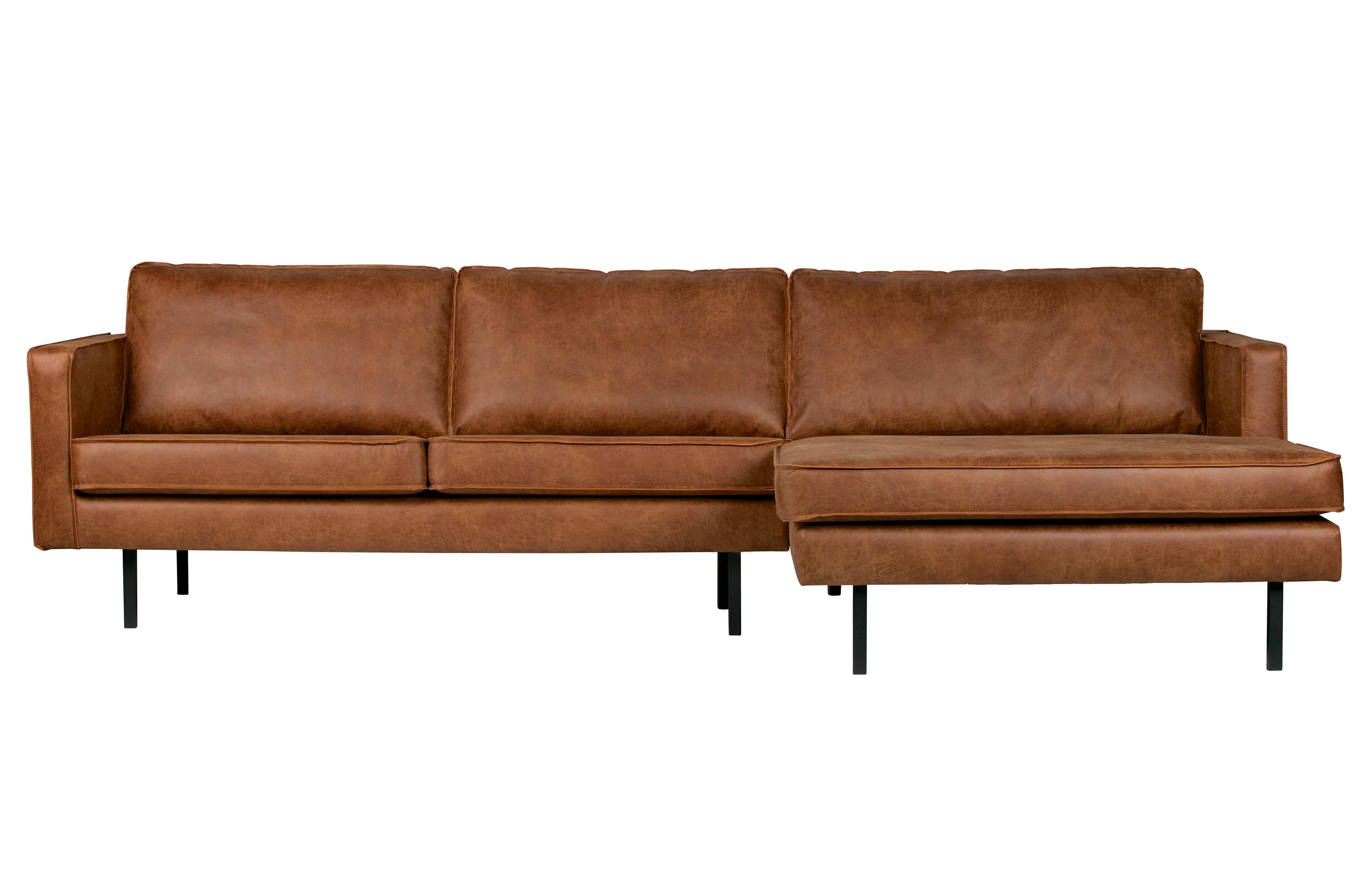 Bepurehome Rodeo Sofa     Højre Chaiselong Cognac Stof