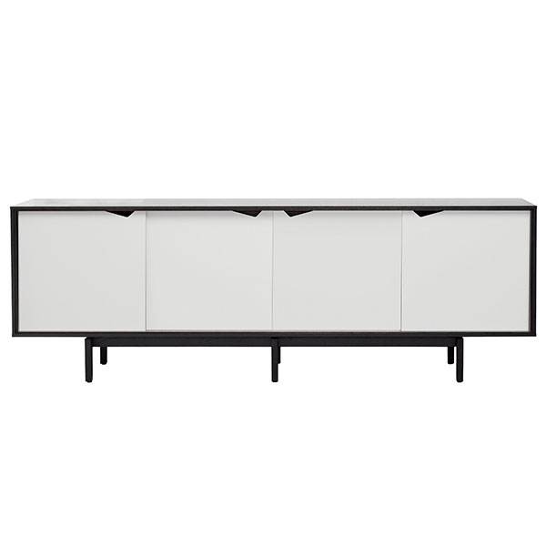 Andersen Furniture S1 Skænk - Sort med Hvide Fronter