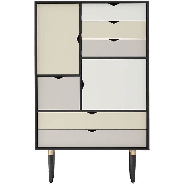 Andersen Furniture S5 Reol med Farvede Fronter - Sort