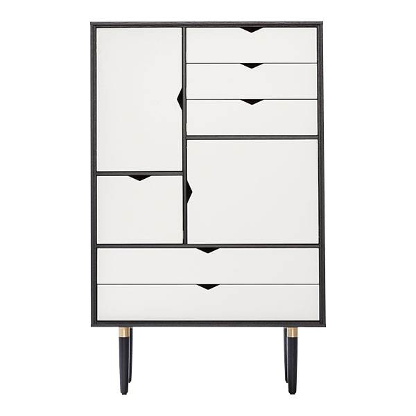 Andersen Furniture S5 Reol - Sort med Hvide Fronter