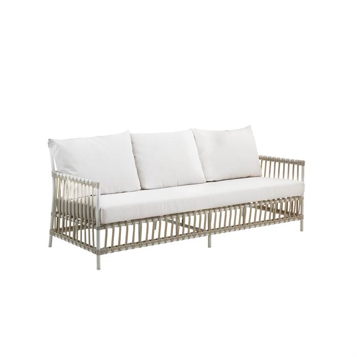 Sika Design Caroline 3-personers Sofa - Dove Hvid - Inkl. Puder