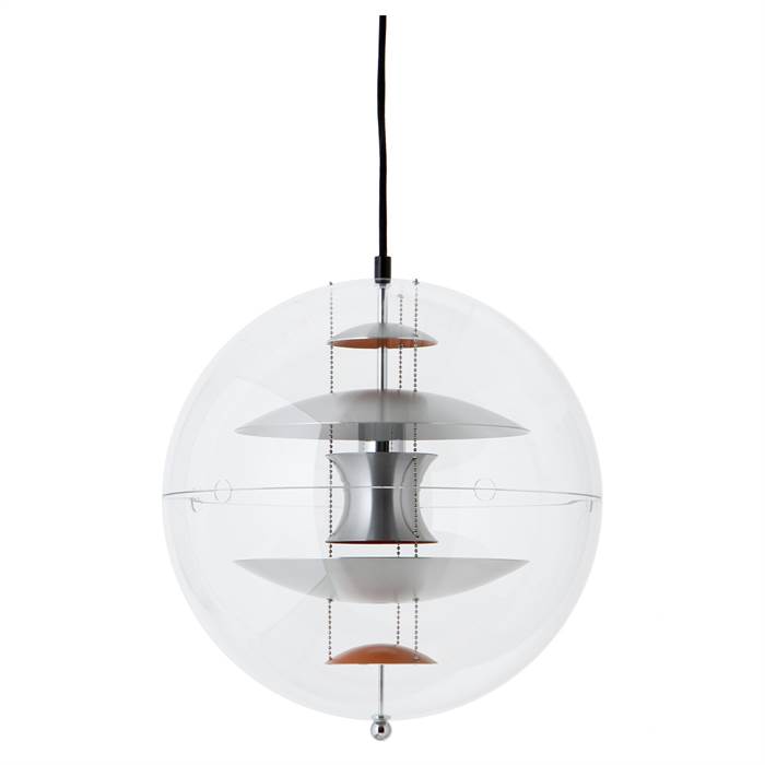 Verner Panton Globe Pendel i Børstet Aluminium - Designklassiker