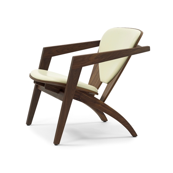 Wegner Butterfly GE460 Stol i Valnød og Hvid Læder