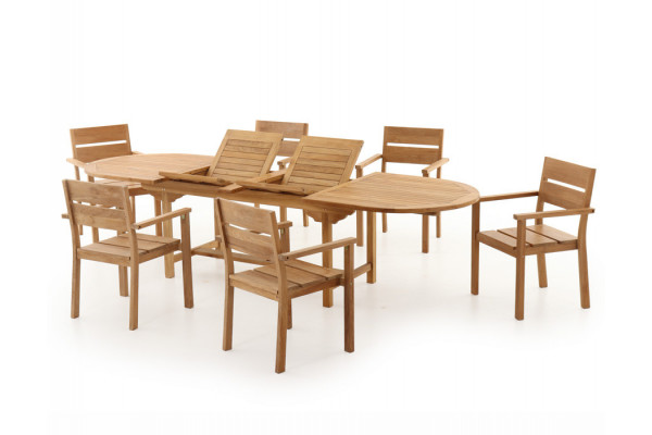 Alma Hercules Teak Havemøbelsæt med Armlæn - Kvalitet og Stil