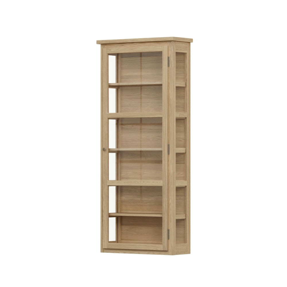 Lindebjerg Design Vitrineskab N4 i Lys Eg - Minimalistisk Stil