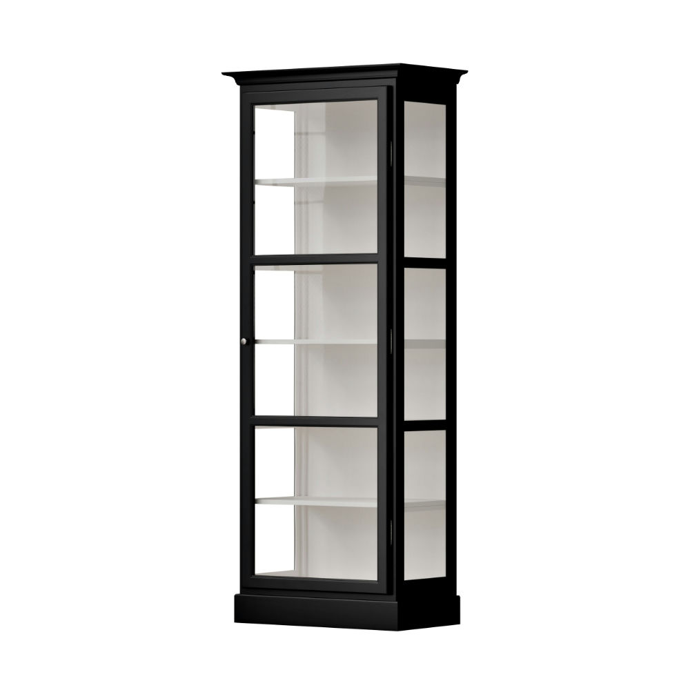 Lindebjerg Design Vitrineskab V1 i Sort - Tidsløst Møbel