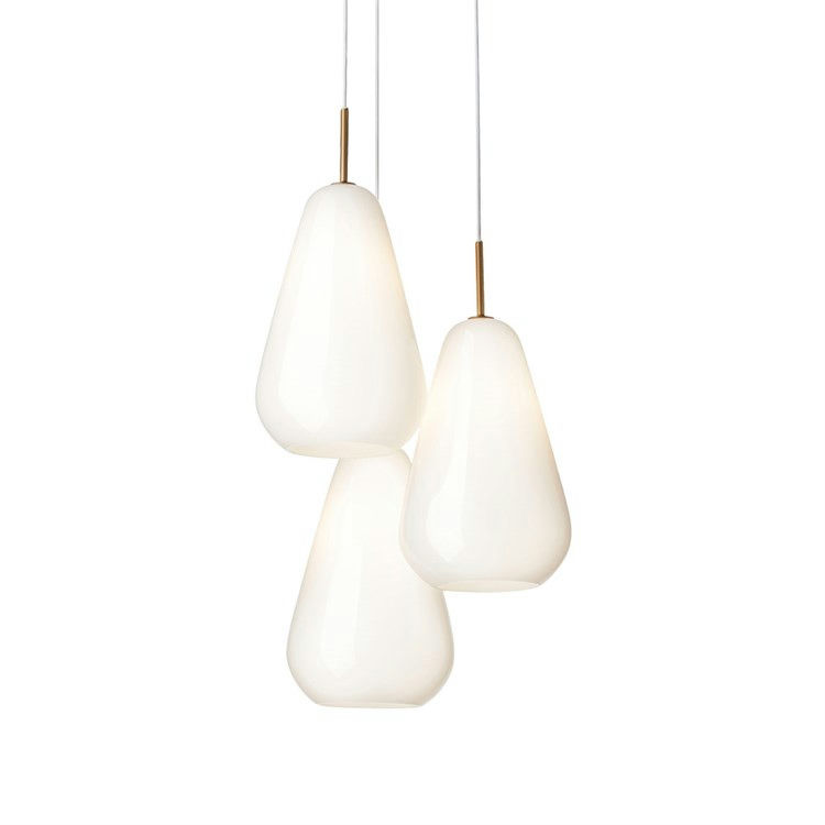 Nuura Anoli Pendel - Nordic Gold med Opal Hvid