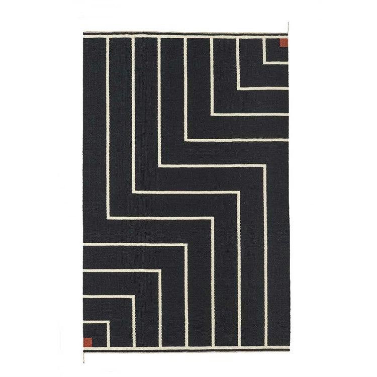 Nordisk Modern Vibeke Klint VK1 Tæppe i Sort/Hvid 160x248 cm