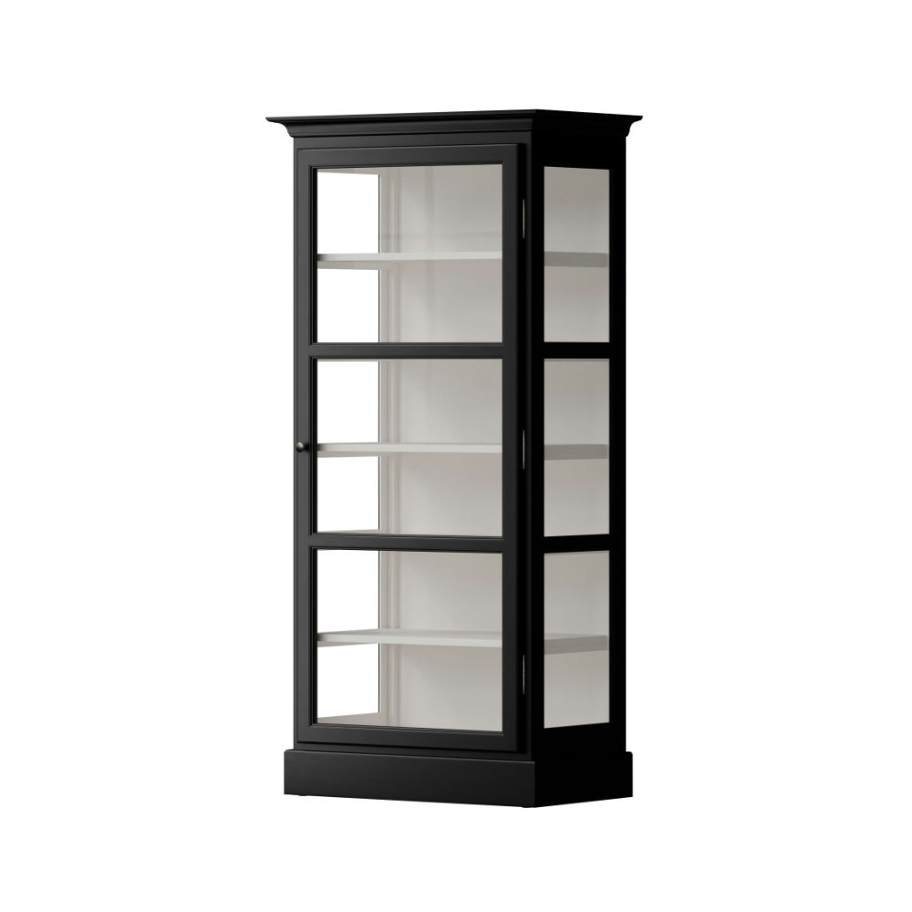 Lindebjerg Design Vitrineskab V3 i Sort - Klassisk Stil