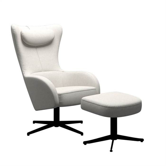 Brunstad Bella Lænestol med Skammel - Tidløst Design