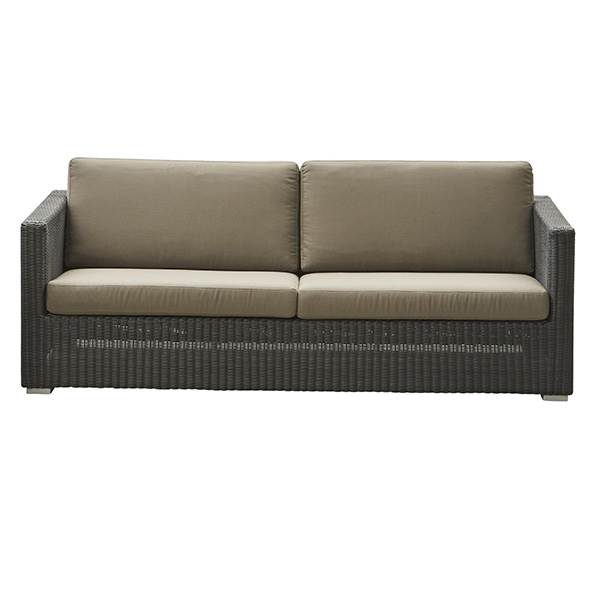 Cane-line Chester Sofa i Grafit Grå med Taupe Hynde