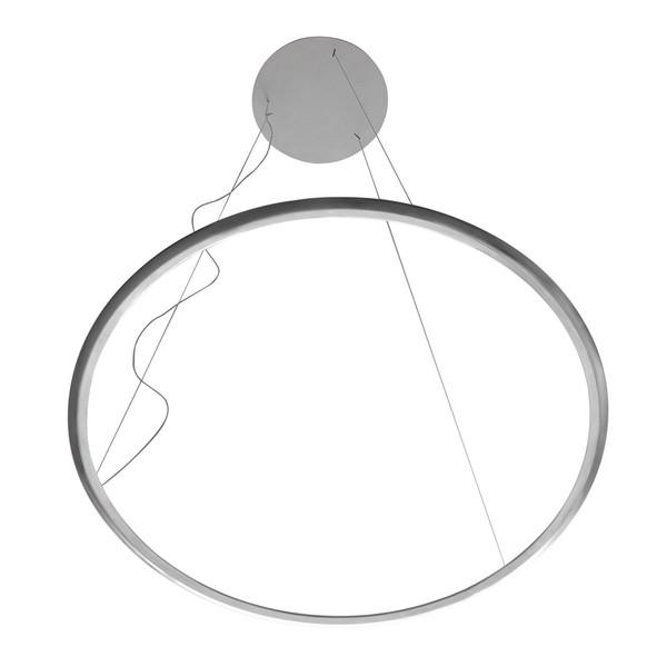 Artemide Discovery Pendel Gennemsigtig Skærm  Satineret Aluminium Krop