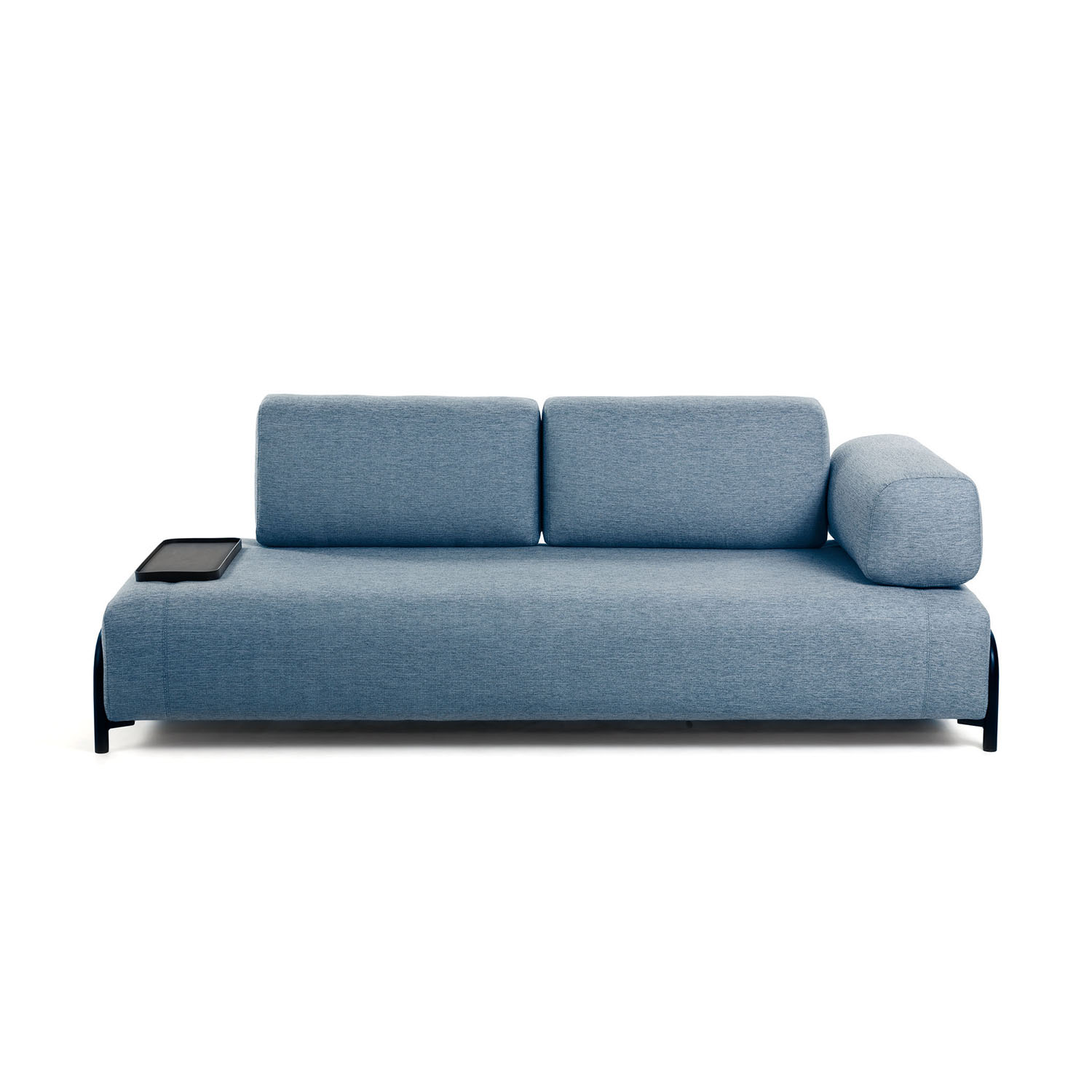 Laforma Compo   Pers  Sofa    Lille Bakke Blå Stof   Metal