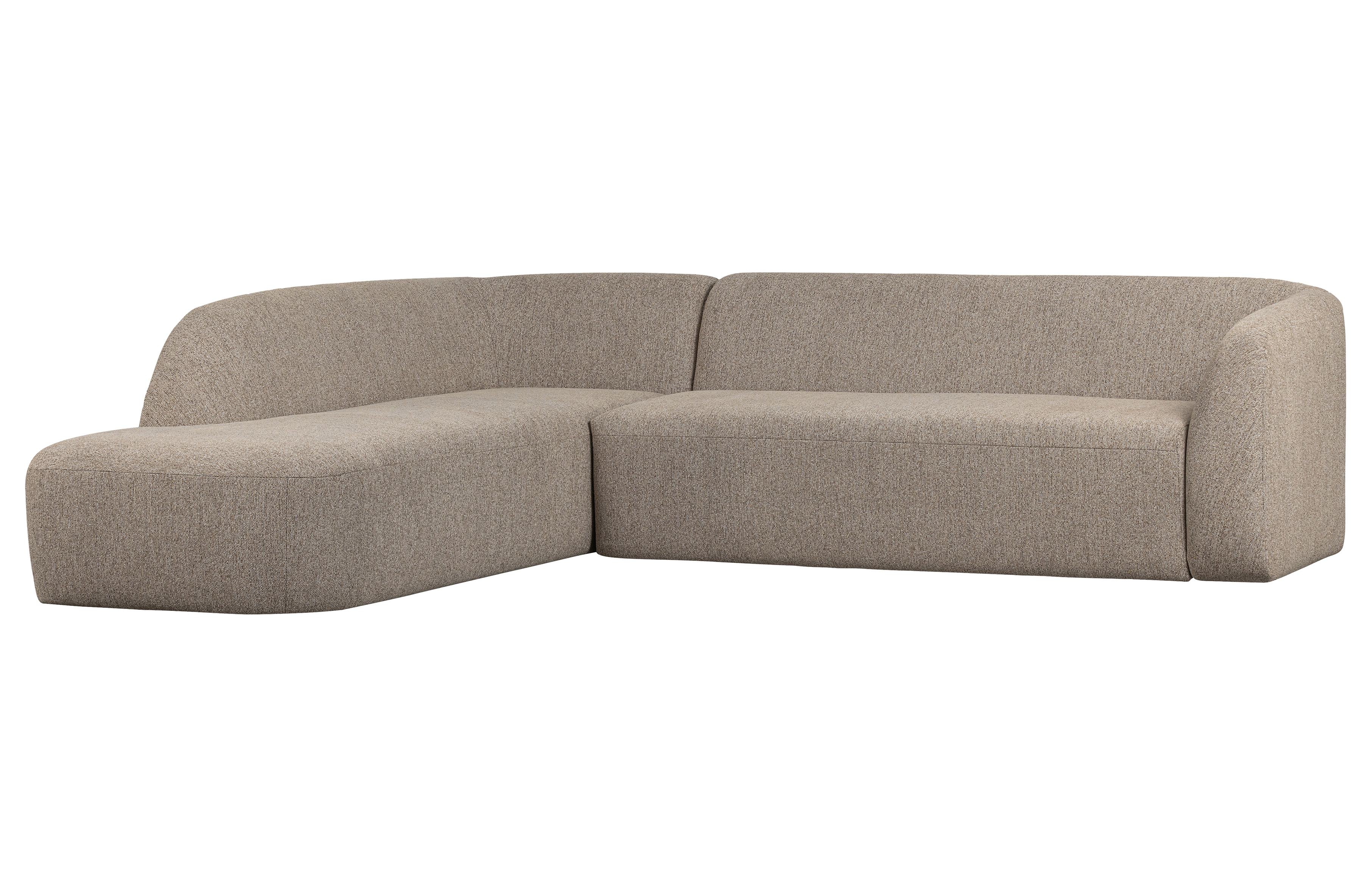 Bepurehome Sloping Hjørnesofa  Venstre Natur Melange Chenille Polyester