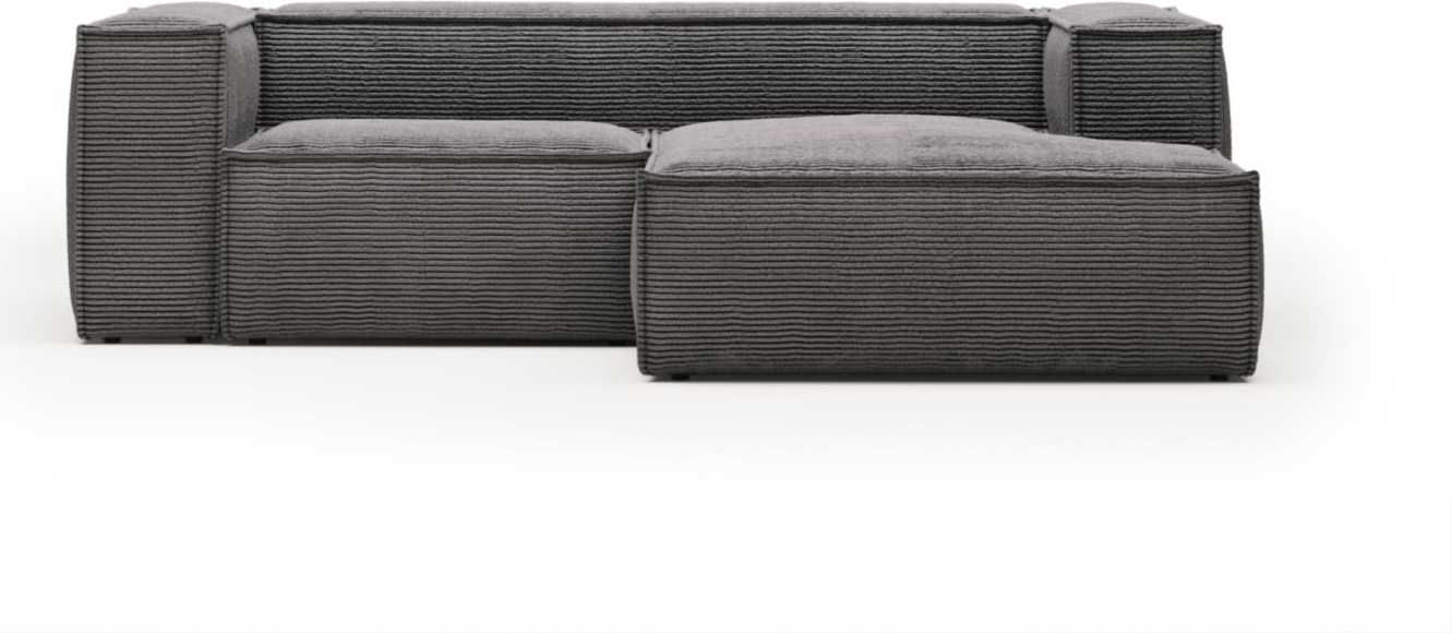Blok  Chaiselong Sofa  Højrevendt  Grå  H69x240x174    Stof
