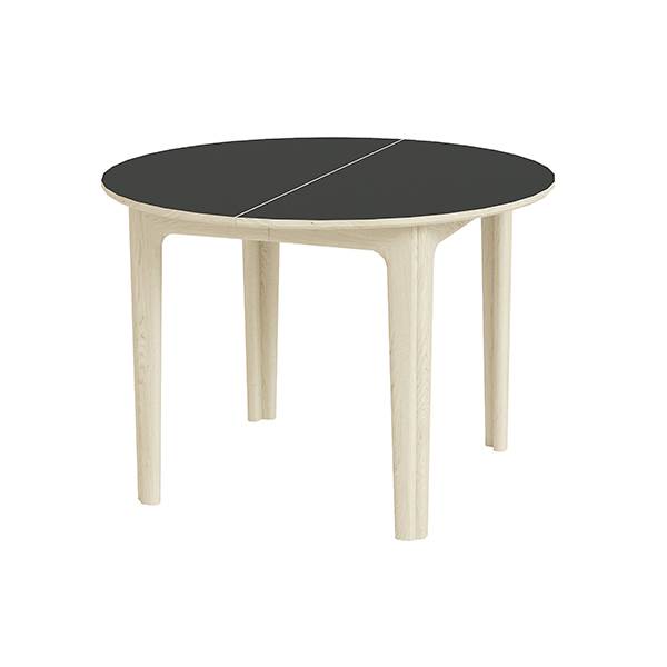 Skovby Sm111 Rundt Spisebord   Hvidolie   Sort Nanolaminatplade