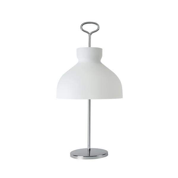 Tato Arenzano Bordlampe Høj Hvid   Krom