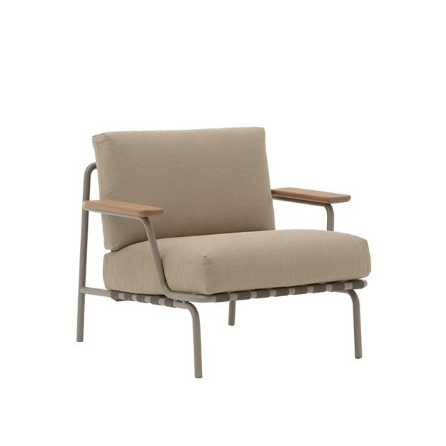 Muuto Settle Udendørs Lænestol Ribbed Weave   Taupe