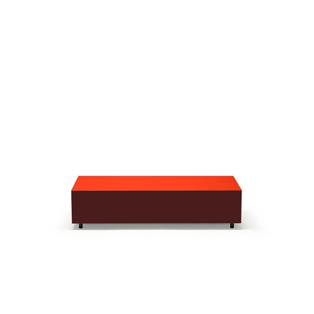 Established   Sons Bloc Sofabord Med Skuffe L120 Bright Red Burdundy Clay