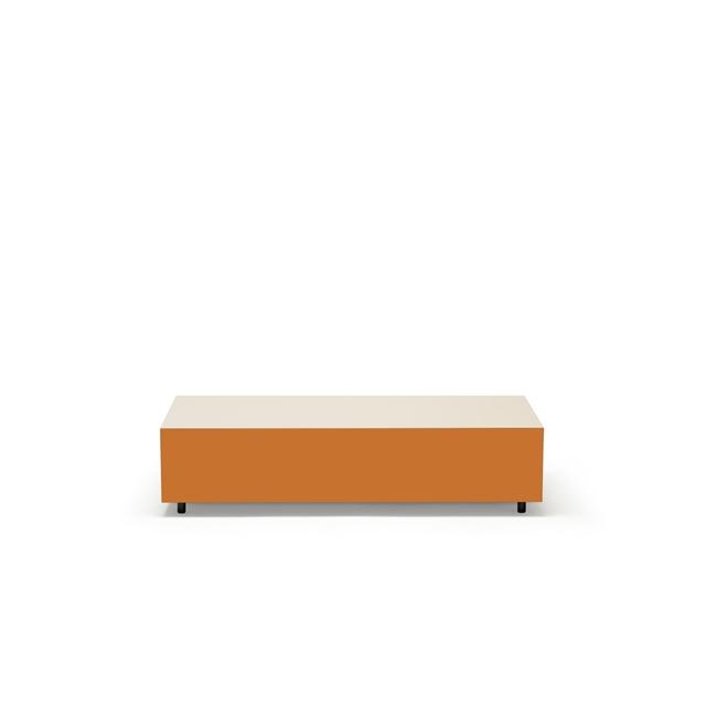 Established   Sons Bloc Sofabord Med Skuffe L120 Bright Grå Brændt Orange Pale Grey