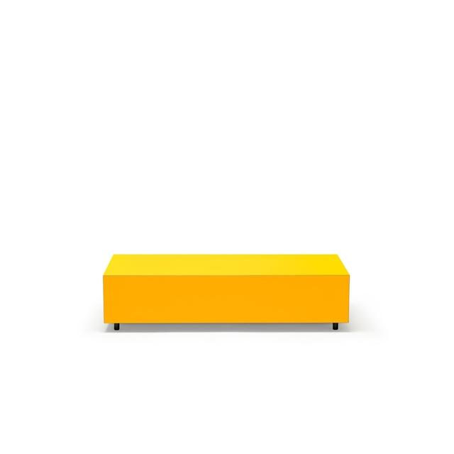 Established   Sons Bloc Sofabord Med Skuffe L120 Bright Zinz Yeloow Signal Yellow Pale Grey
