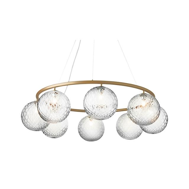 Nuura Miira   Circular Lysekrone Messing Optic