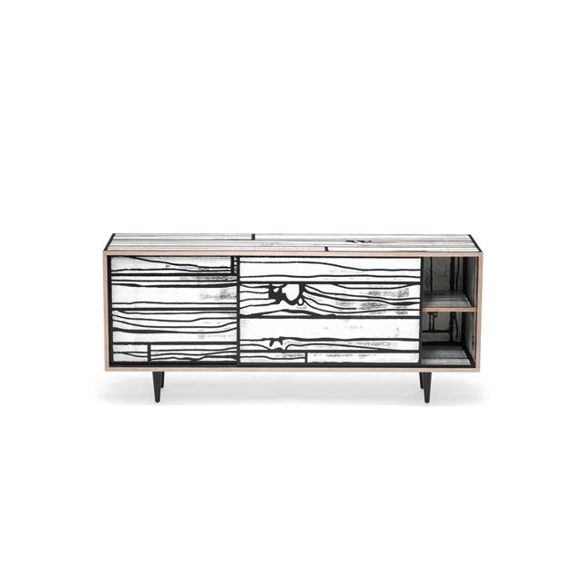 Established   Sons Wrongwoods Kabinet L150 Hvid Sort