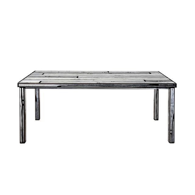 Established   Sons Wrongwoods Spisebord 90x200 Hvid Sort