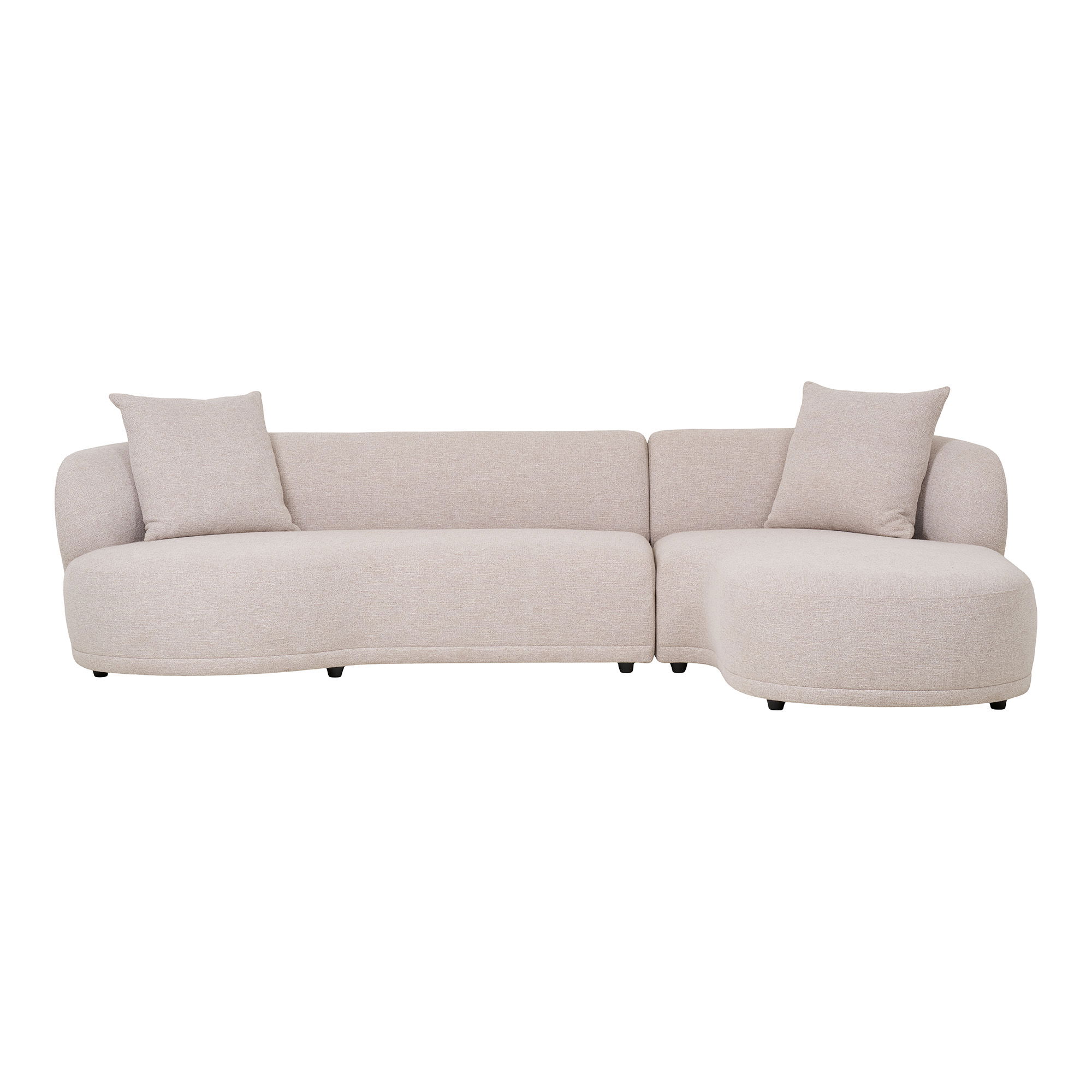 House Nordicâ  Kingston Sofa Sofa Med   Puder  Højrevendt  Natur  Hn1295