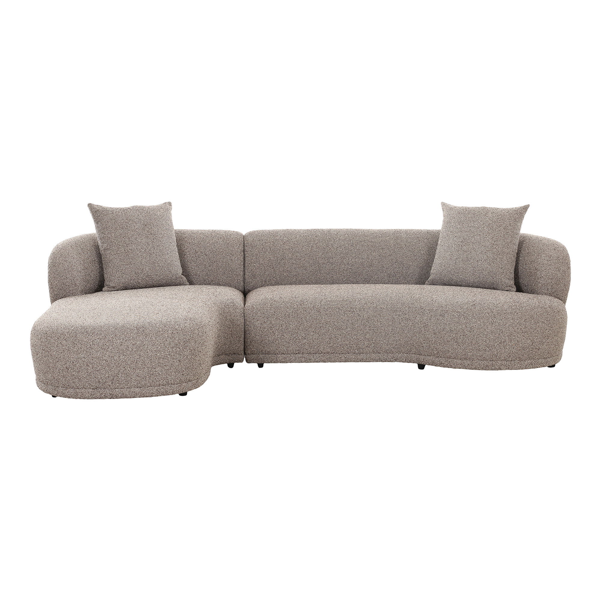 House Nordicâ  Kingston Sofa Sofa Med   Puder  Venstrevendt  Brun  Hn1299