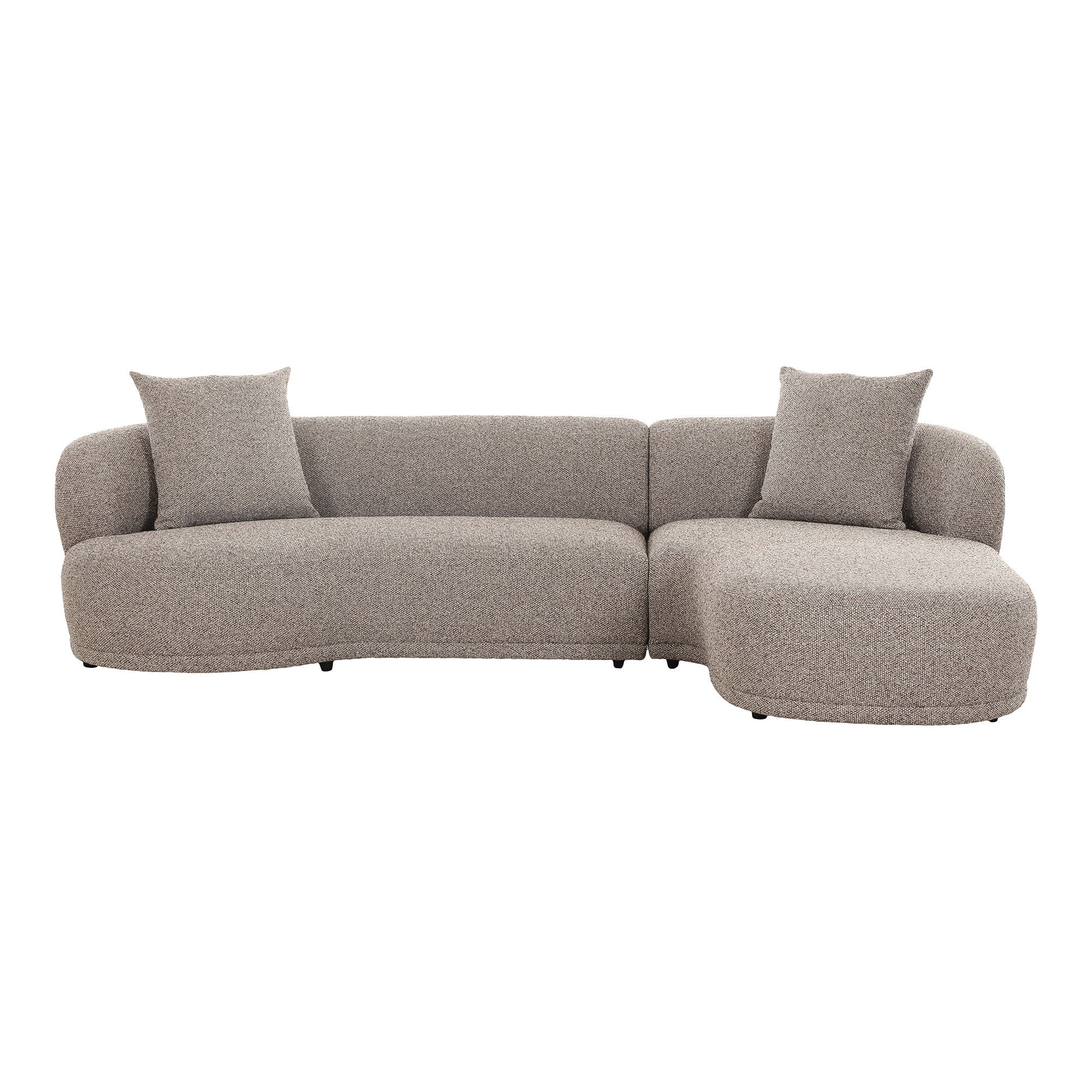 House Nordicâ  Kingston Sofa Sofa Med   Puder  Højrevendt  Brun  Hn1299
