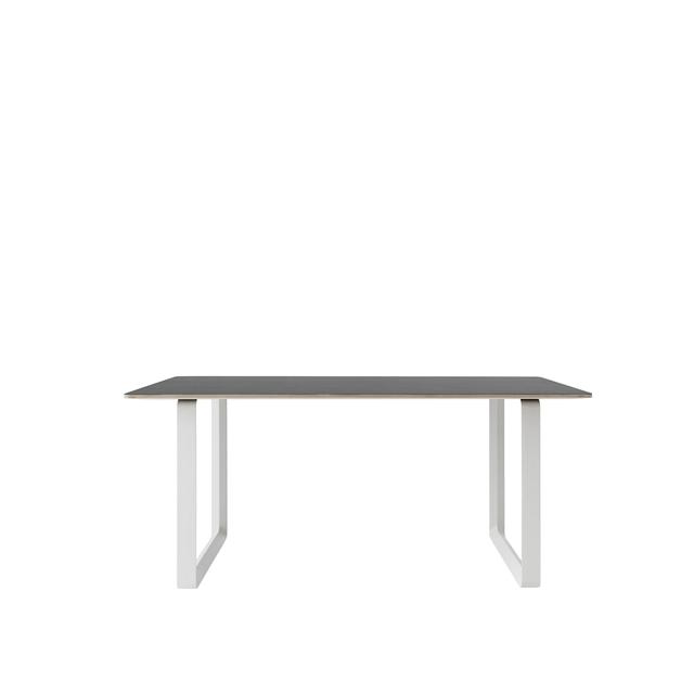 Muuto 70 70 Spisebord 170x85 Sort Linolium Grå