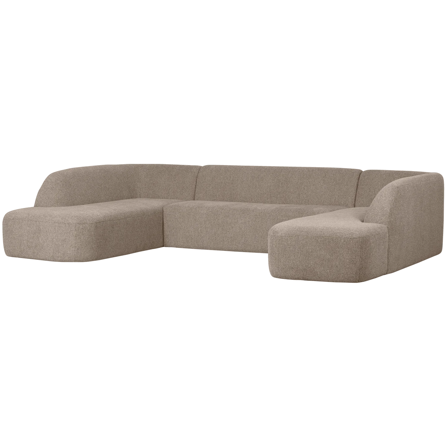 Bepurehome Sloping  -formet Sofa Natur Meleret Chenille Stof